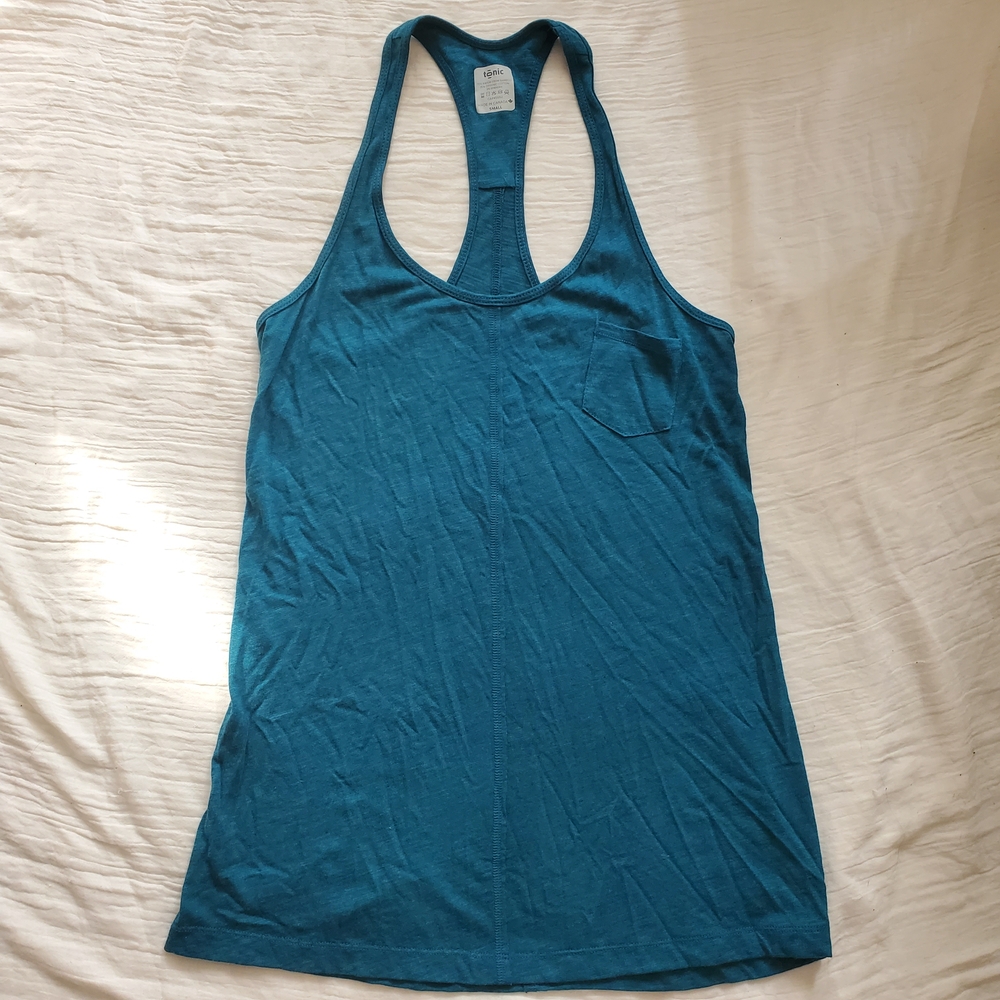 Tonic Active Teal Racerback Tank Top Vsncouver Made Size S
